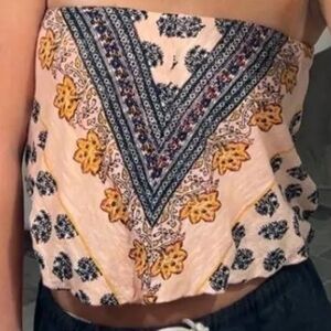 Free people women’s crop top - multi/pink